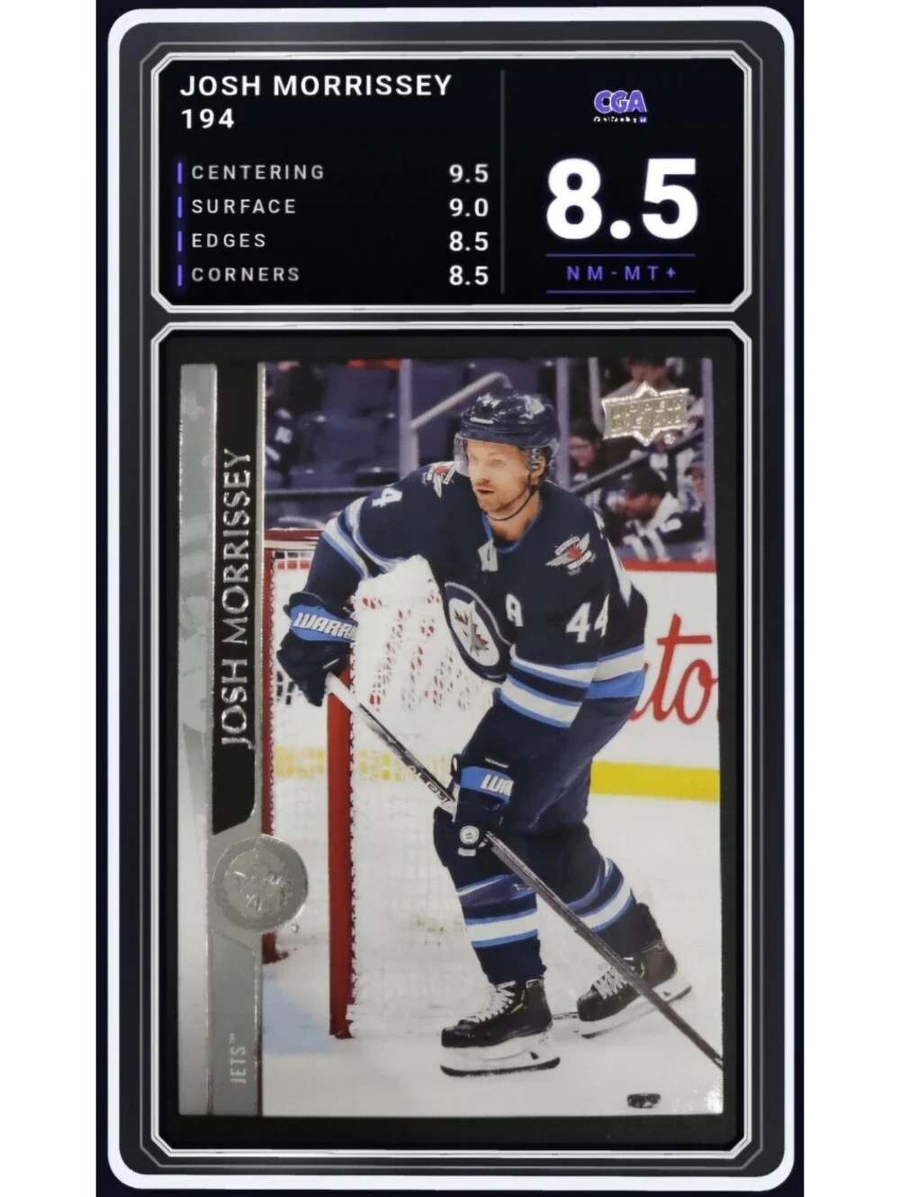2020-21 Upper Deck #194 Josh Morrissey Winnipeg Jets NHL - CGA 8.5 Digital Grade